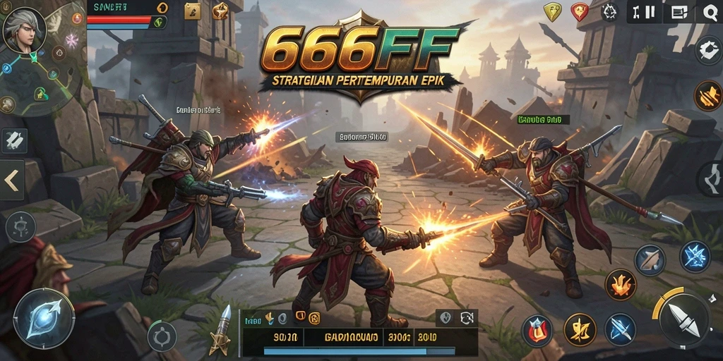 Tampilan gameplay strategis dalam 666FF yang menawan.
