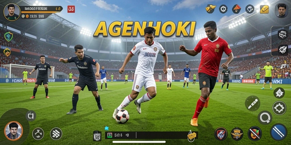 Tampilan gameplay AGENHOKI yang seru dan menarik untuk para pemain olahraga.