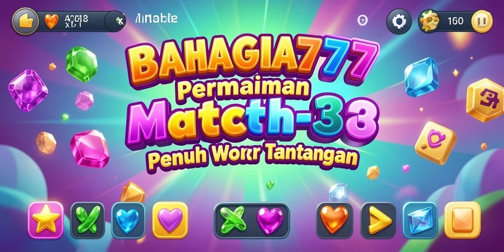 Tampilan gameplay BAHAGIA777 dengan kombinasi warna yang cerah.
