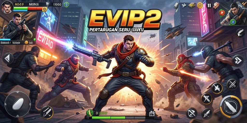Gameplay aksi seru yang menampilkan pertarungan mendebarkan.