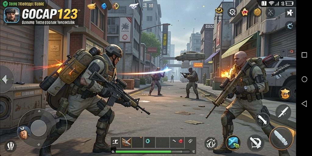 Screenshot GOCAP123 yang menunjukkan aksi strategi mendebarkan.