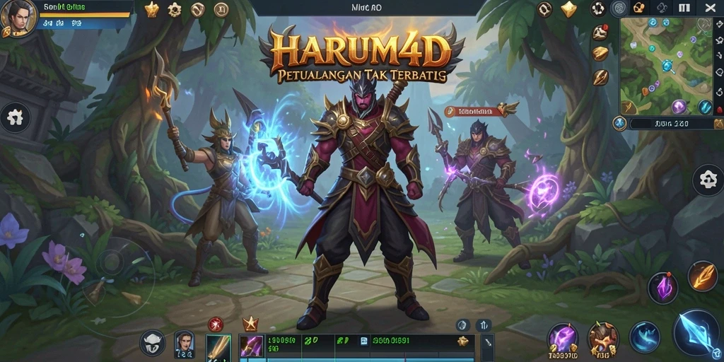 Tangkapan layar menunjukkan gameplay seru dan interaktif dalam HARUM4D.