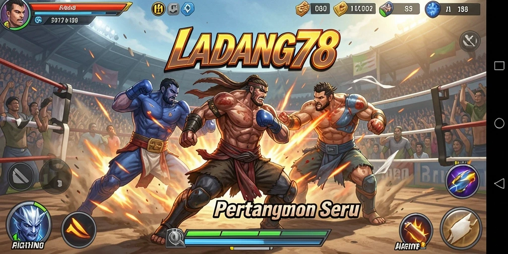 Gameplay mendebarkan di LADANG78 dengan aksi bertarung yang intens.