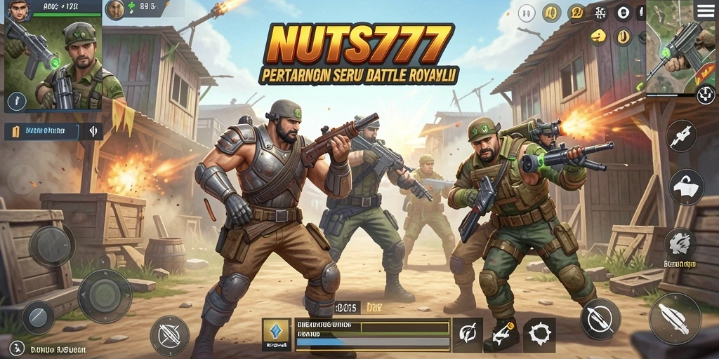 Tampilan gameplay seru di NUTS777 dengan pertempuran yang mendebarkan.