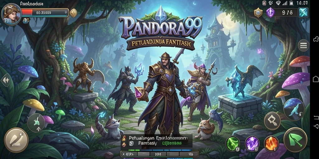 Screenshot utama PANDORA99 menunjukkan aksi petualangan yang seru.
