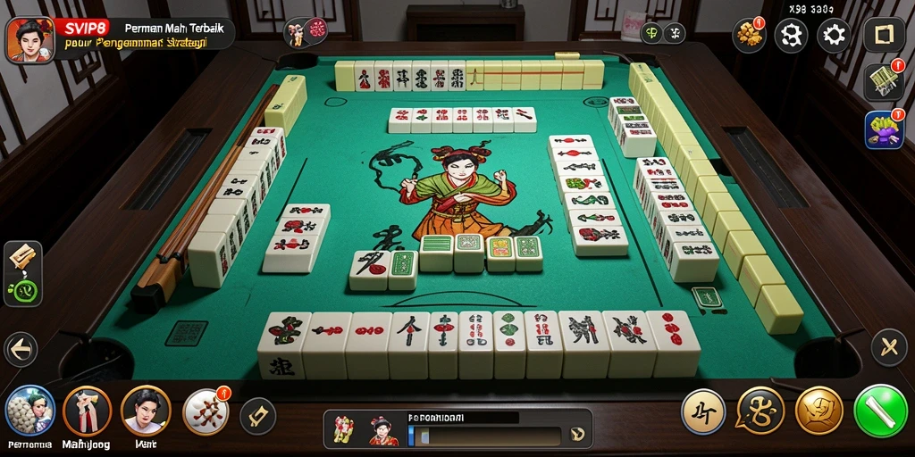 Tampilan gameplay Mahjong yang seru dan menghibur di SVIP8.