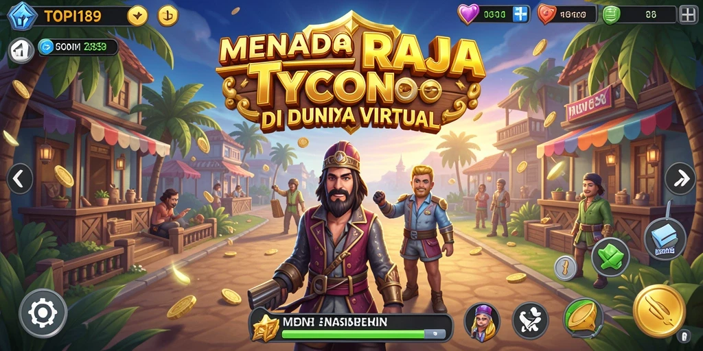 Tampilan gameplay menonjolkan strategi pengelolaan bisnis yang menarik.