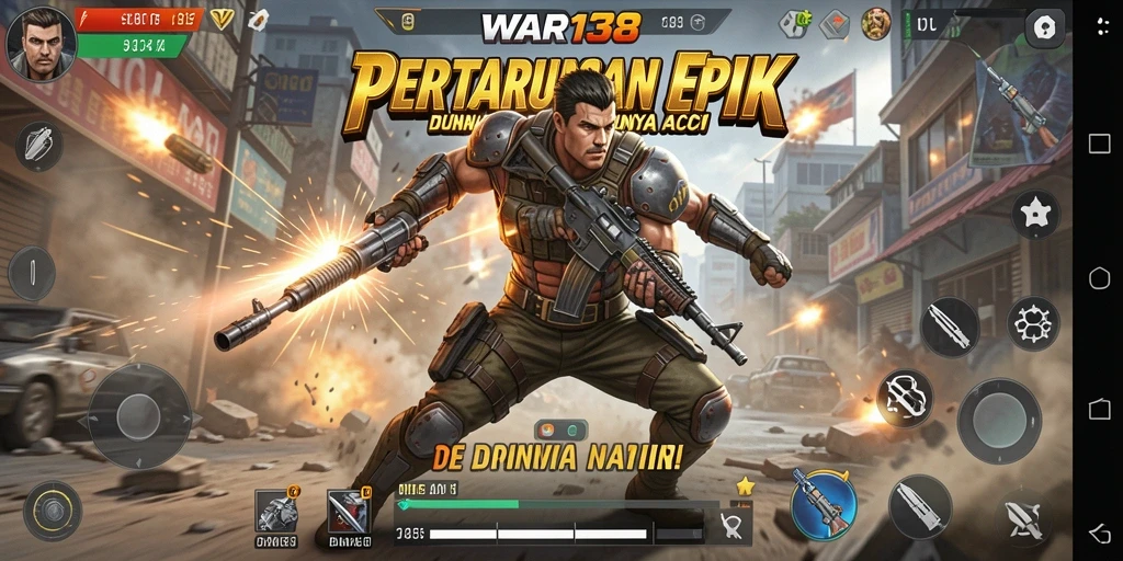 Tampilan intens dari gameplay aksi di WAR138.